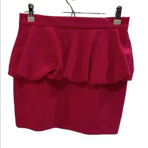 Zara pink ruffle mini skirt
